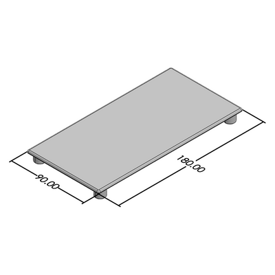 60-170-2 MODULAR SOLUTIONS POLYAMIDE PART END CAP 180MM X 90MM LIGHT GRAY